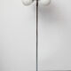 1970s floor lamp in chromed metal and opaline