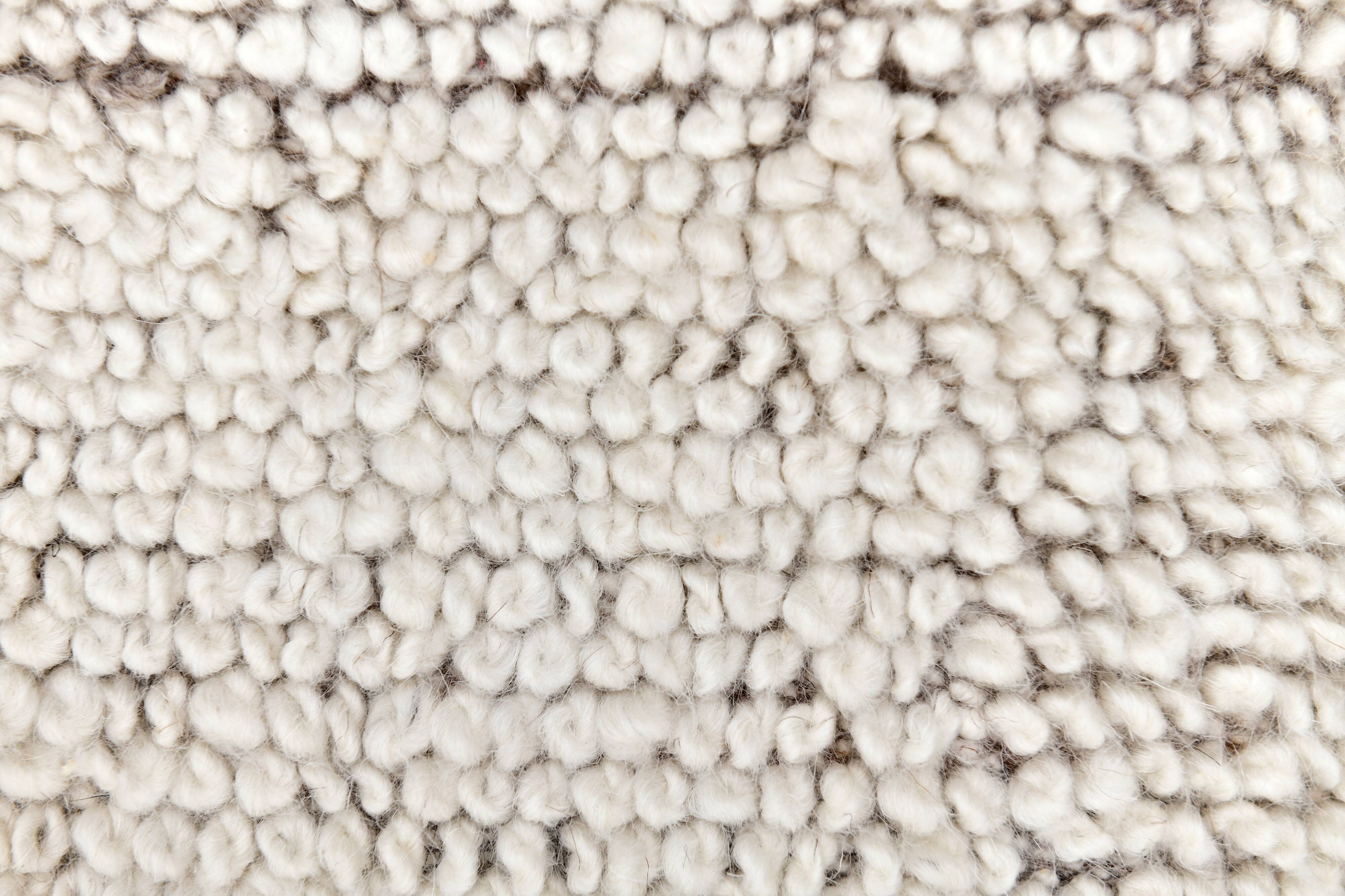 7x10 Brown White Handmade Turkish Vintage Rug 209x298Cm