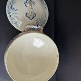 Iron clay soup tureen, Creil de Montereau model Linotte bleue