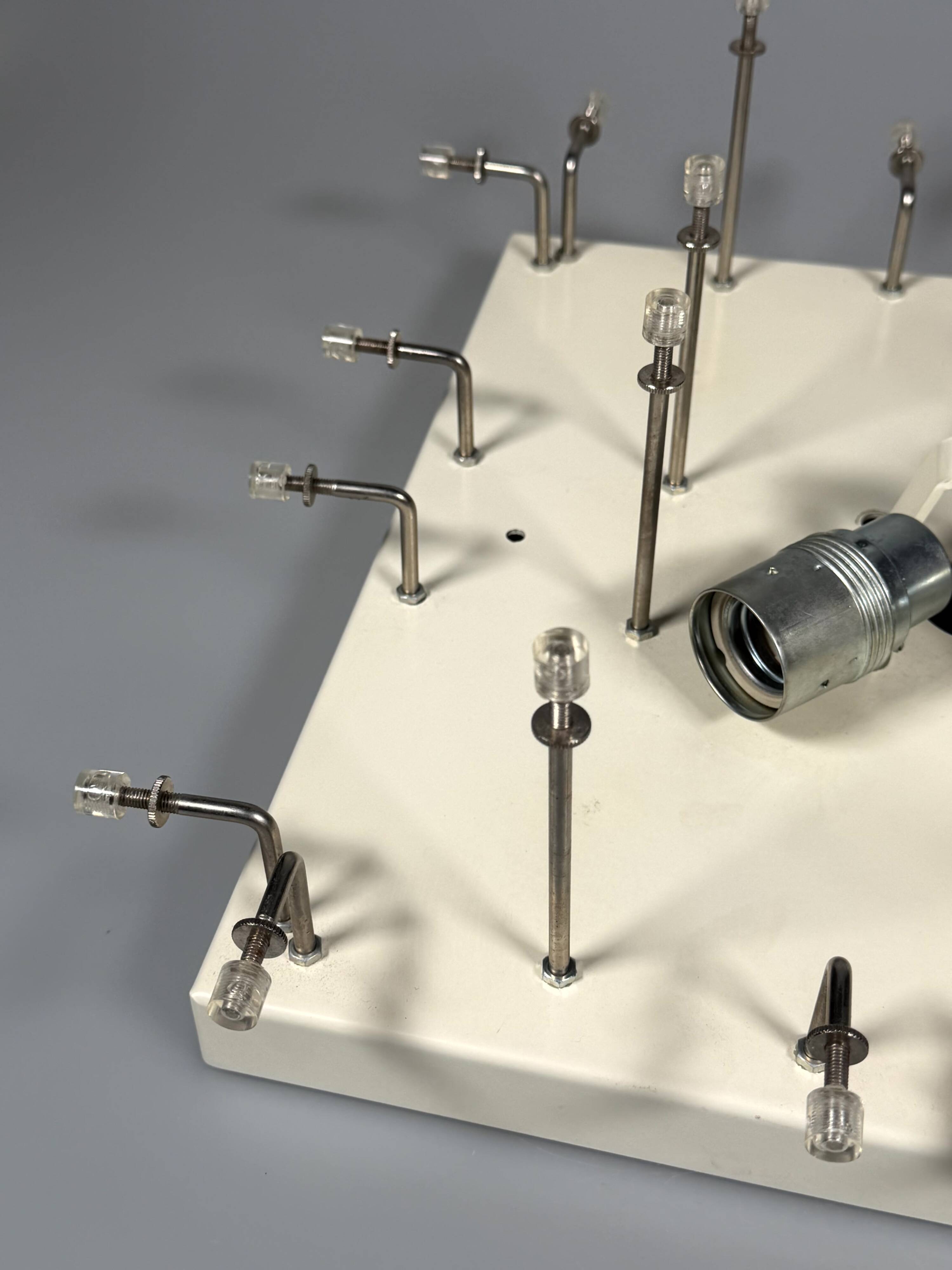 1960s 1970s Ice Glass Flush Mount Plafoniere by Kalmar Franken KG Austria