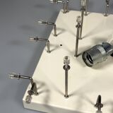 1960s 1970s Ice Glass Flush Mount Plafoniere by Kalmar Franken KG Austria