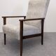 Pair of vintage stained beech armchairs from the 50s/60s