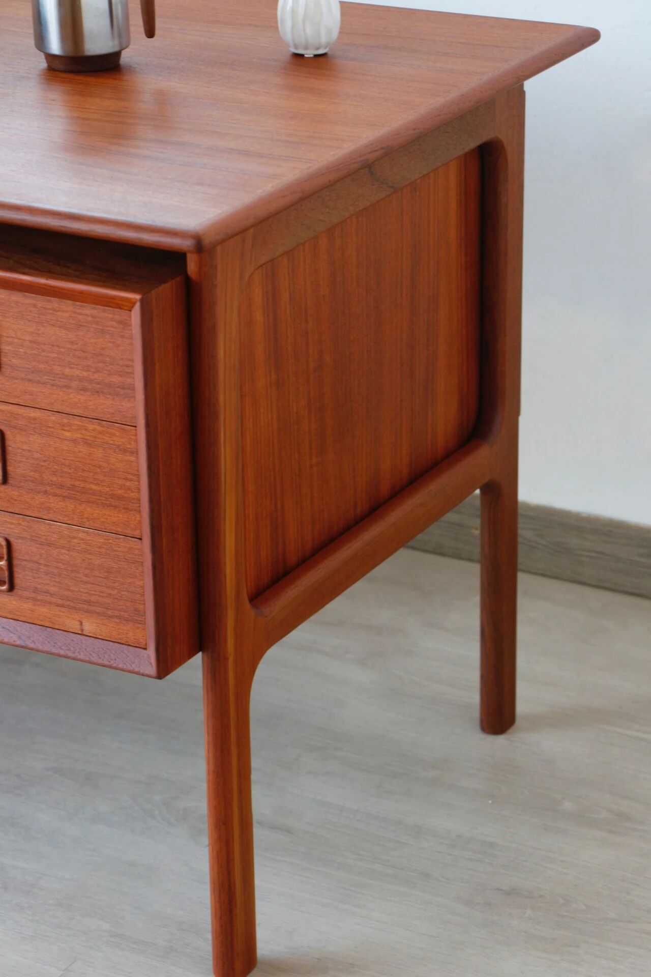 Danish desk from the 1960s by Erik Brouer – solid teak