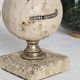 Spherical table lighter in genuine travertine – Italy, circa 1970