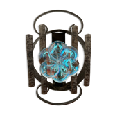 Vintage wall lamp in wrought iron and De Murano glass from the 50s and 60s