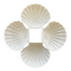 Set of 4 shell-shaped bowls