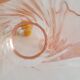 Set de 4 verres à eau en verre rose torsadé vintage