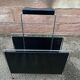 Magazine holder vintage imitation leather mid-century 1970