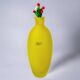 Yellow satin vase in Murano glass, Italy, 1980s