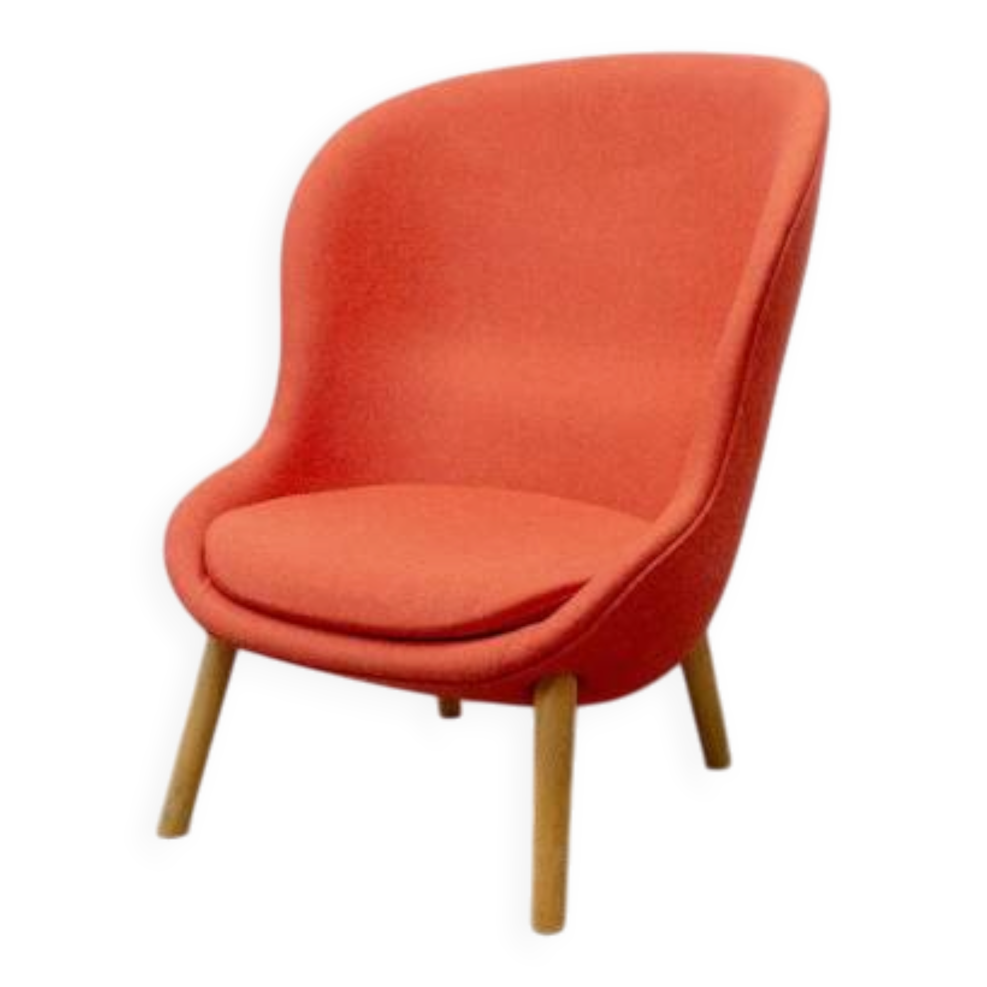 Fauteuil lounge Hyg Lounge rouge Normann Copenhagen