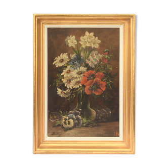 Huile sur toile Bouquet de fleurs