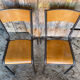Pair of Vintage Style MULLCA Model 510 Grey Metal + Wood Chairs