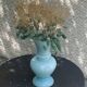 Large vintage pastel blue opaline vase