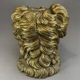 Pot à tabac en bronze en forme de tête de chien, vers 1900