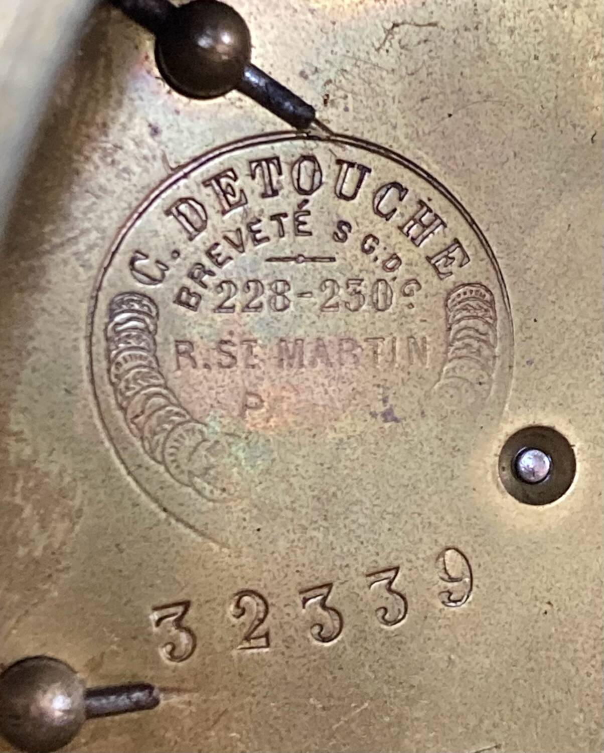19th century pendulum c• detouche fseur de sm-l'empire paris japy Frères movement 1855