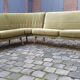 Canapé d'angle modular scandinave danois des années 50 vert tendre glacé