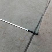 Vintage 1970s Italian design glass dining table.