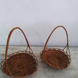 Duo of wicker baskets