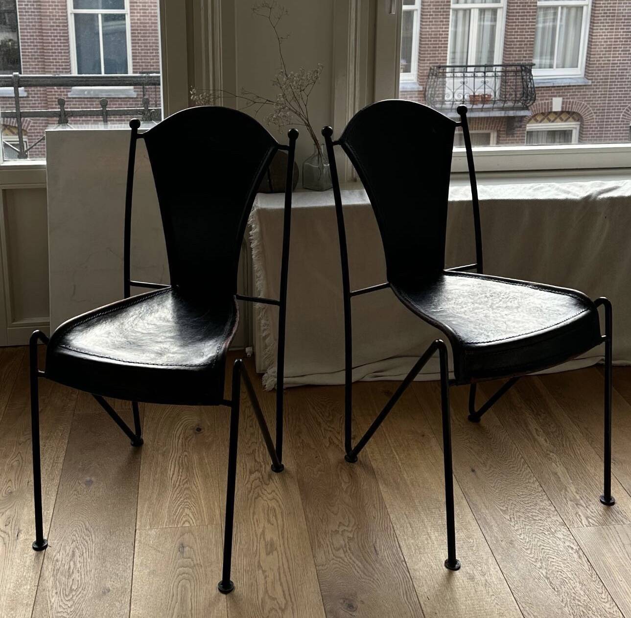 extremely rare Frederic Weinberg chairs