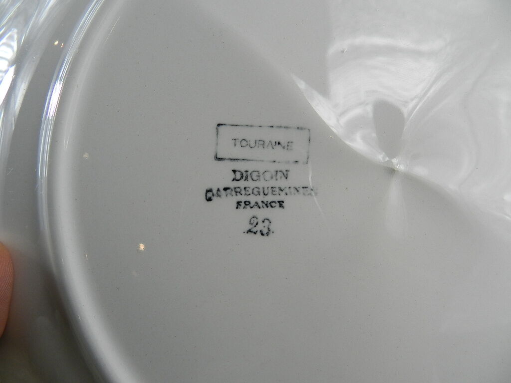 Set of 12 plates decorations bird sarreguemines years 40