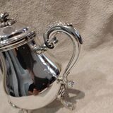 Silver-plated metal teapot by Christofle, Marly rocaille pattern, 1L