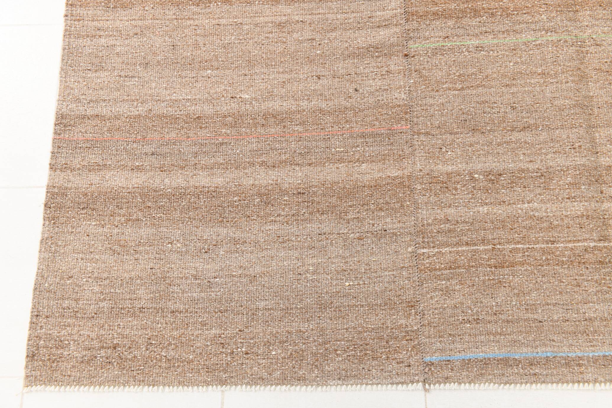 8x11 Bronze & Beige Ethnic Vintage Kilim Rug, 241x350Cm