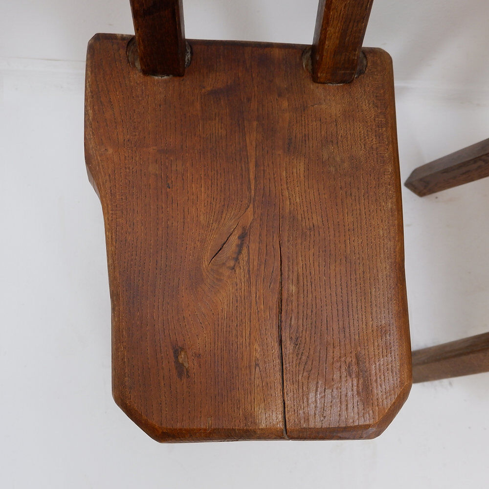 Set of 4 brutalist chairs by Mobichalet, Belgium 1950s/60s