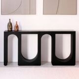 Palermo console in stained wood made in Marrakech