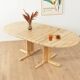 Dining table from the 1980s, solid bleached pine
