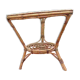 Rattan and glass side table