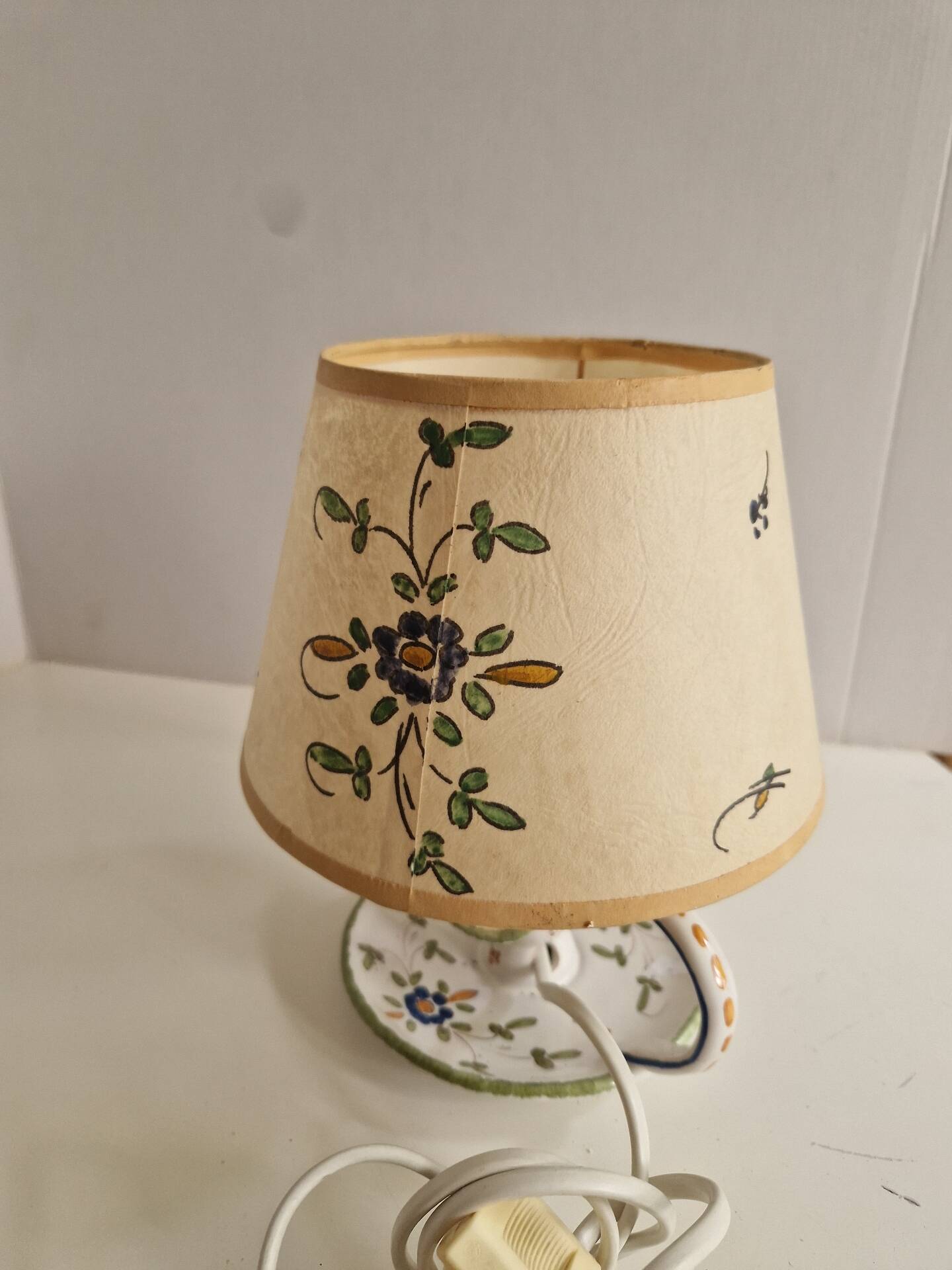 Petite Lampe En Faience Martres Tolosane Signé Matet