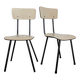 Duo de chaises formica vintage pieds compas années 60