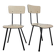Duo de chaises formica vintage pieds compas années 60
