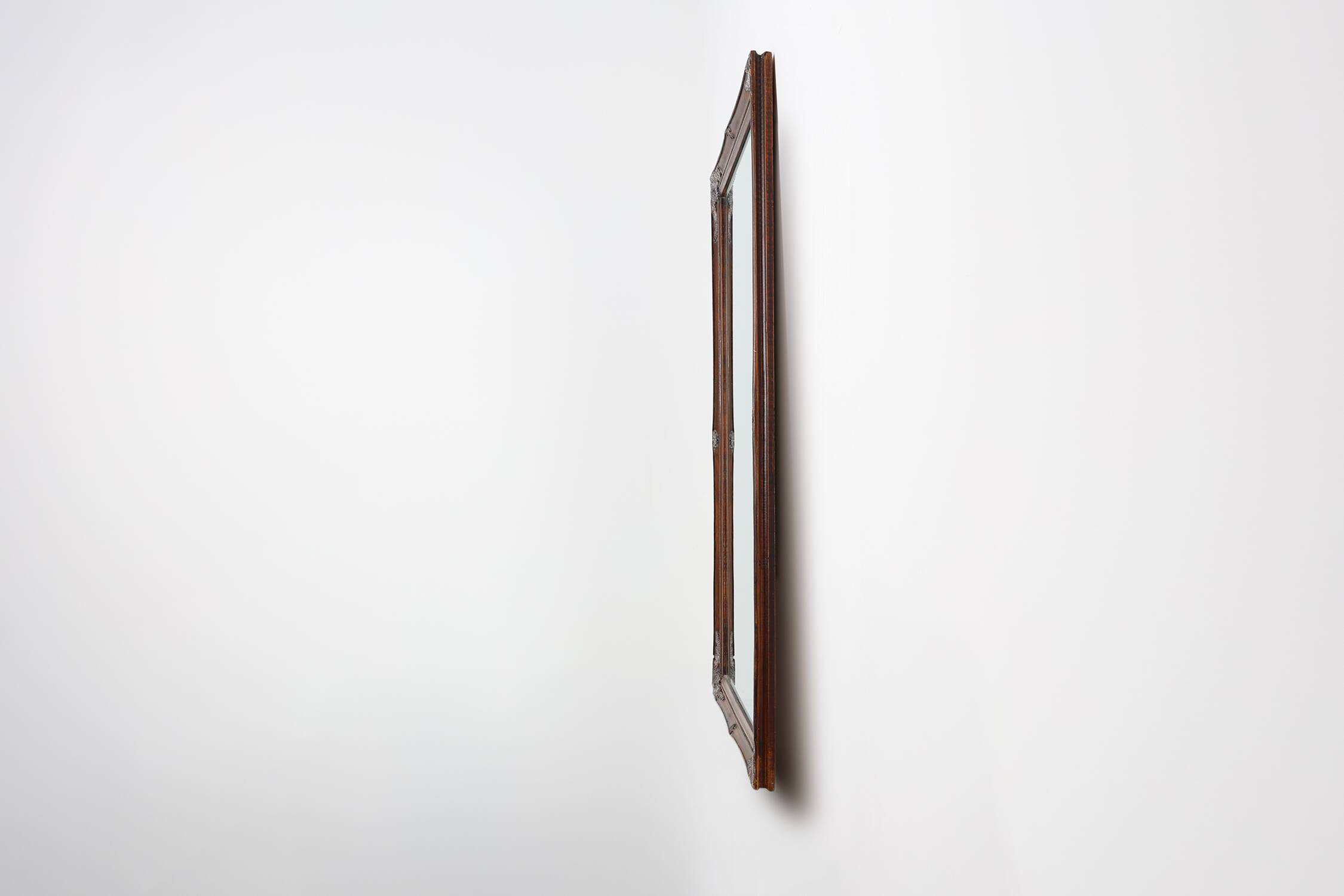 Miroir ancien à facettes en bois sculpté, France, années 1850