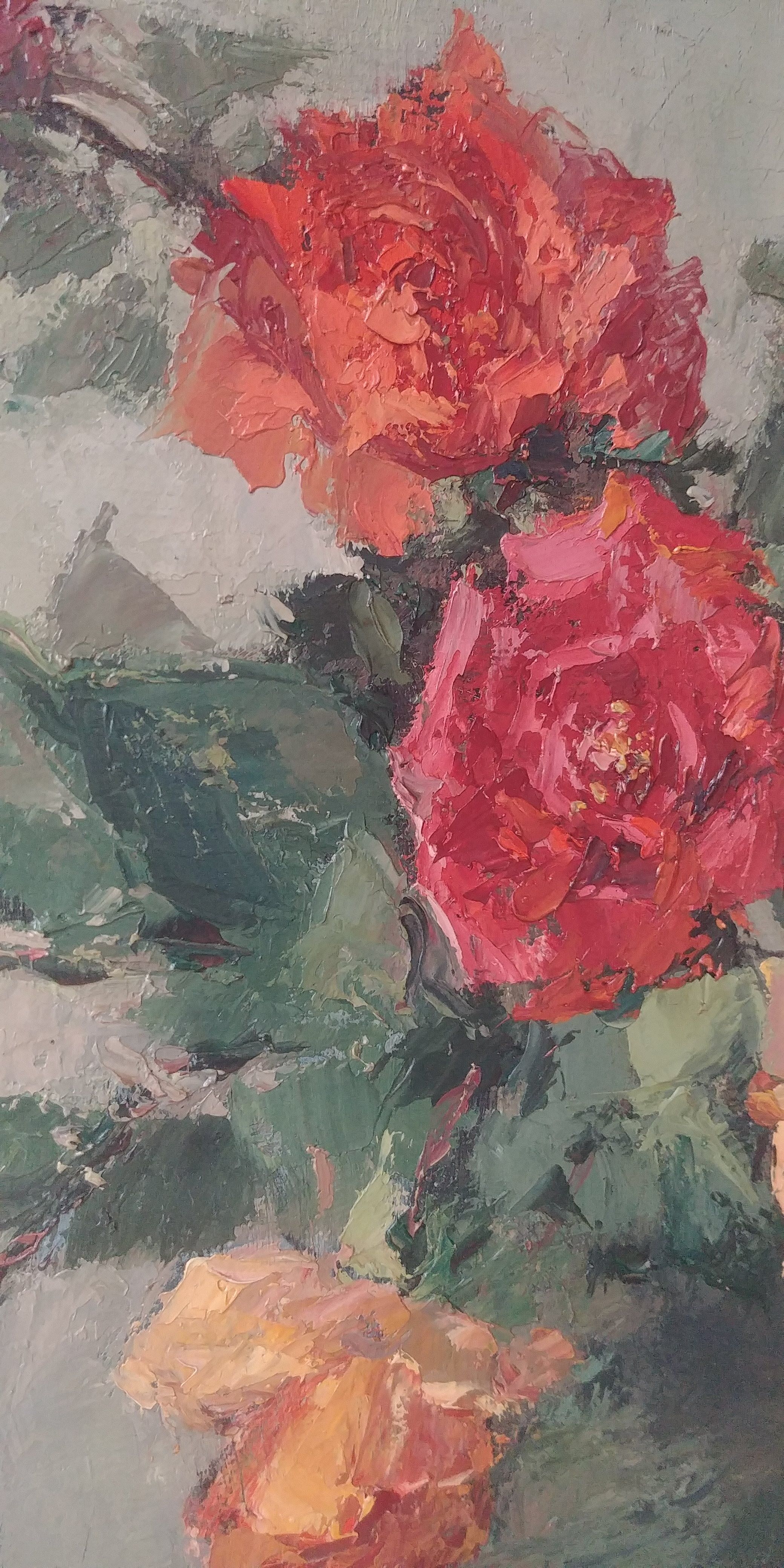 Still life with bouquet of flowers