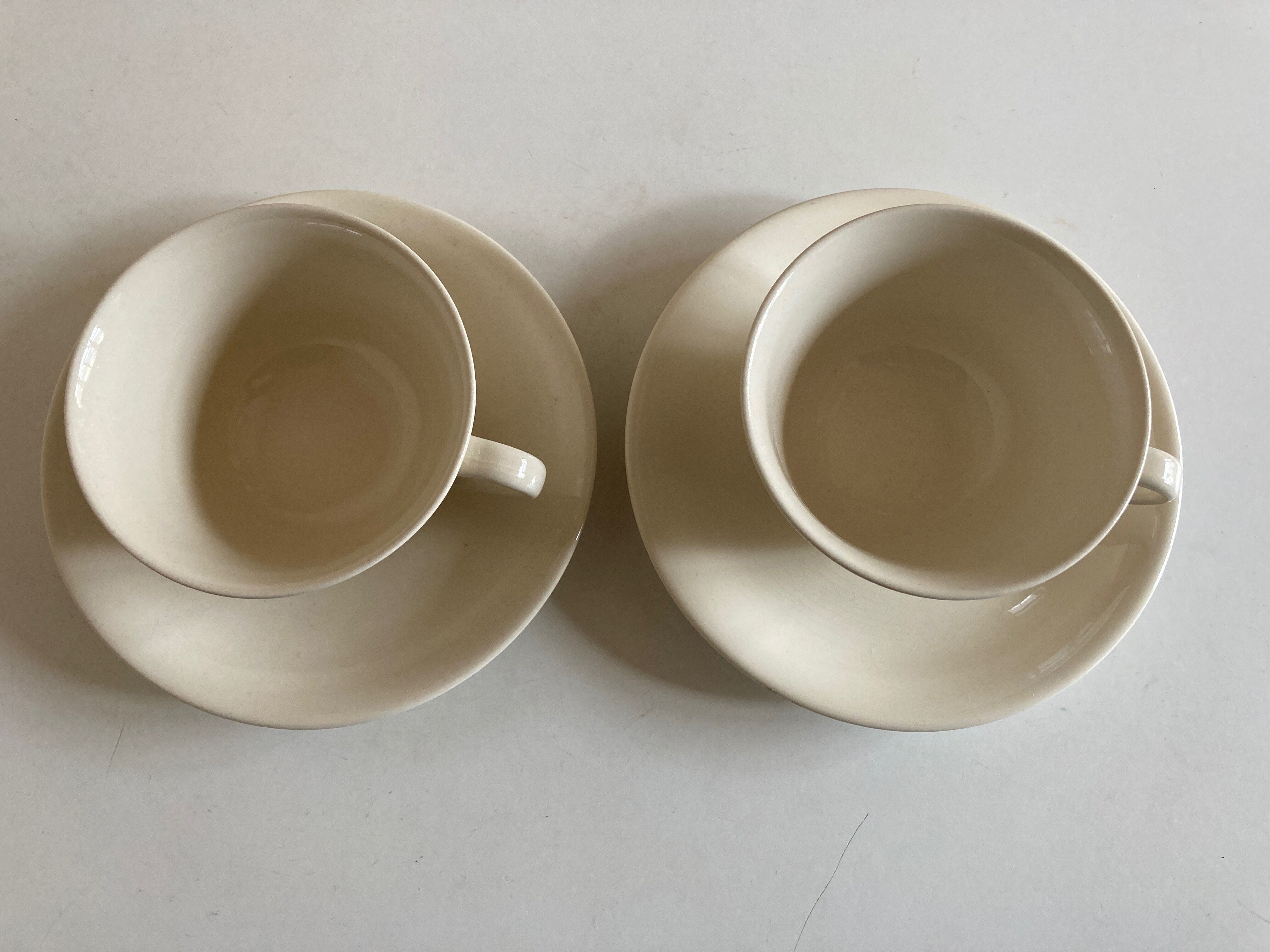 Pair of Villeroy Belgium porcelain breakfast sets 1960