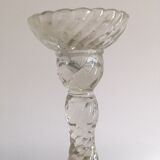 Pair of glass candlesticks