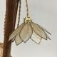 Flower walkman lamp in mother-of-pearl and brass
