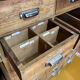 Large antique workshop cabinet with 44 drawers – patinated wood