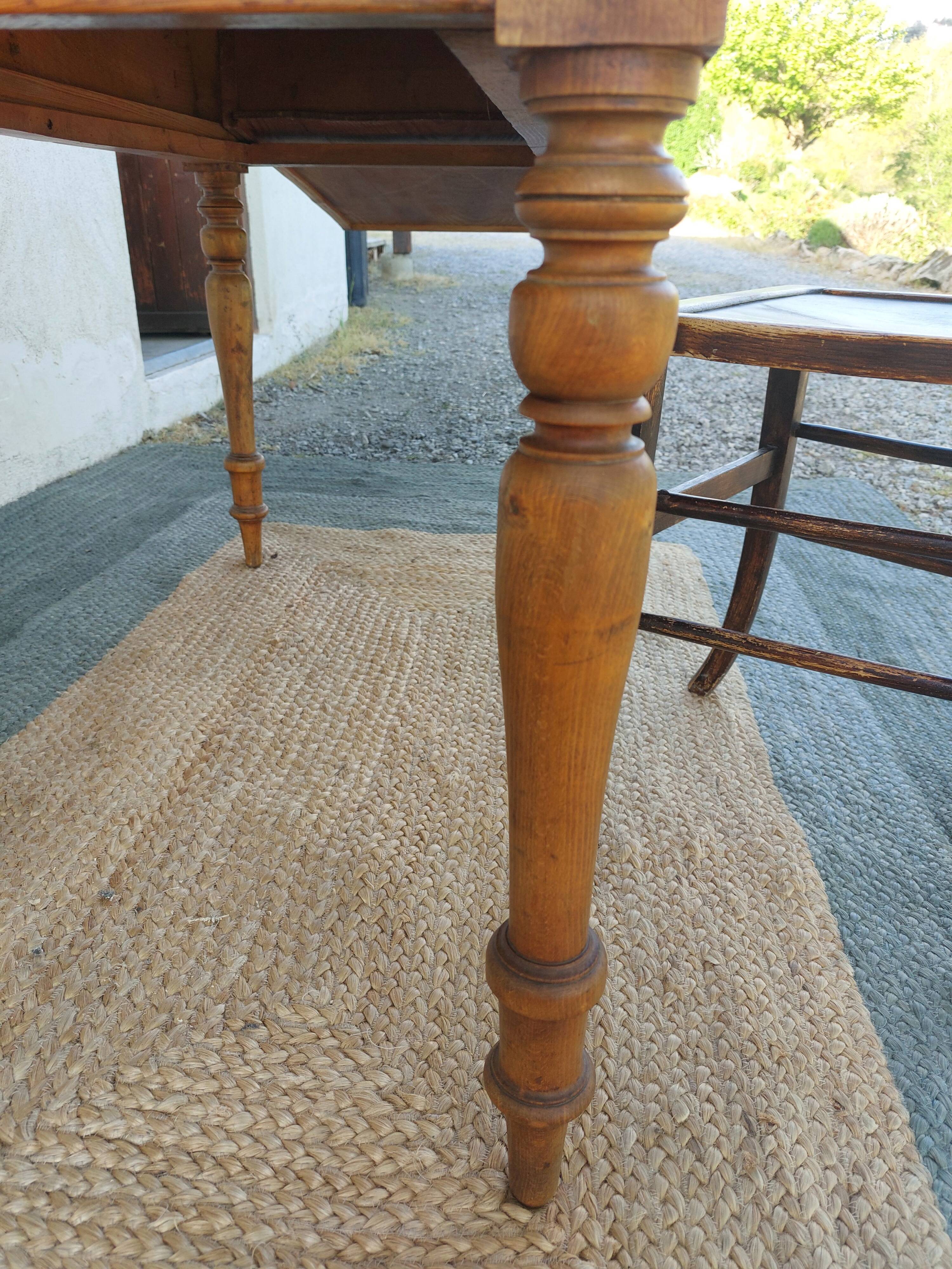 wooden table with extensions