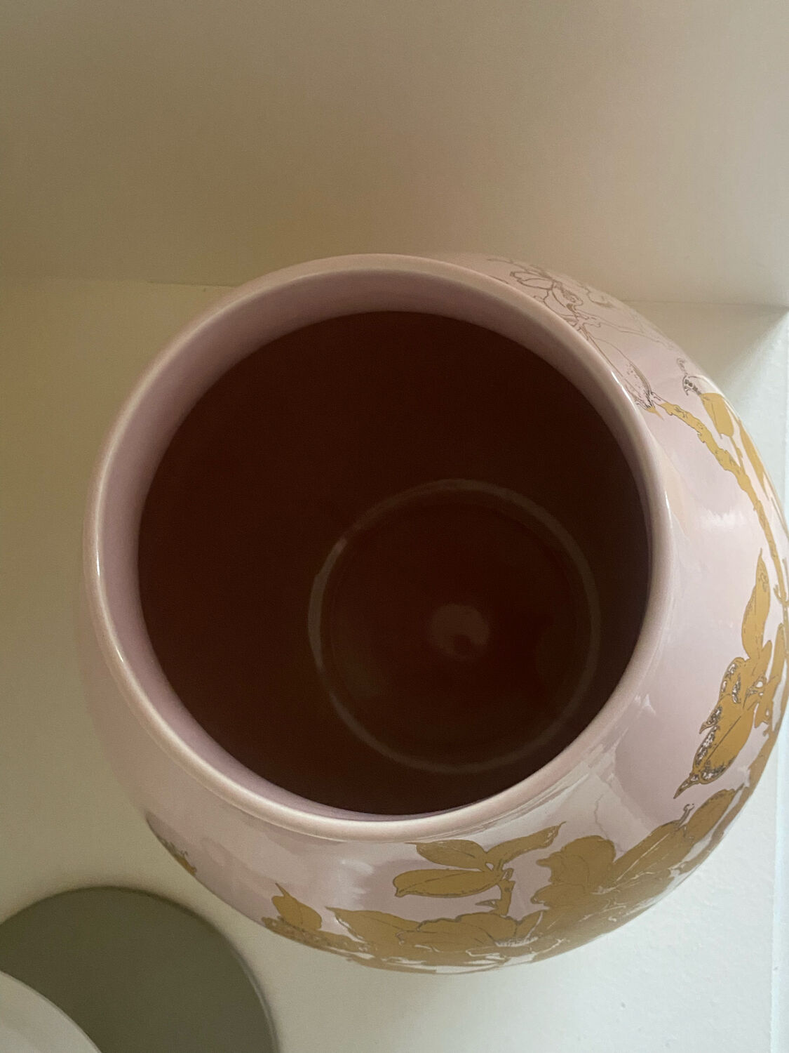 Ceramic vase XXL Jonsberg pink and gold Hella Jongerius Ikea vintage