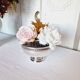 Large silver plated vase or quilted flower vase from the 1950s