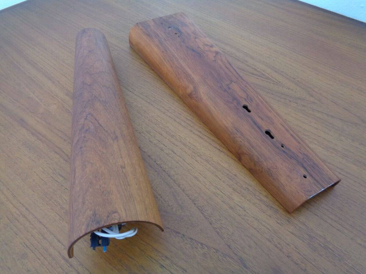 Danish Teak Wall Lamp, 1950s