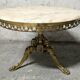 Guéridon Coffee Table in Gilded Brass and Alabaster