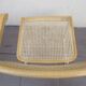 Fauteuil canné tubulaire chromé