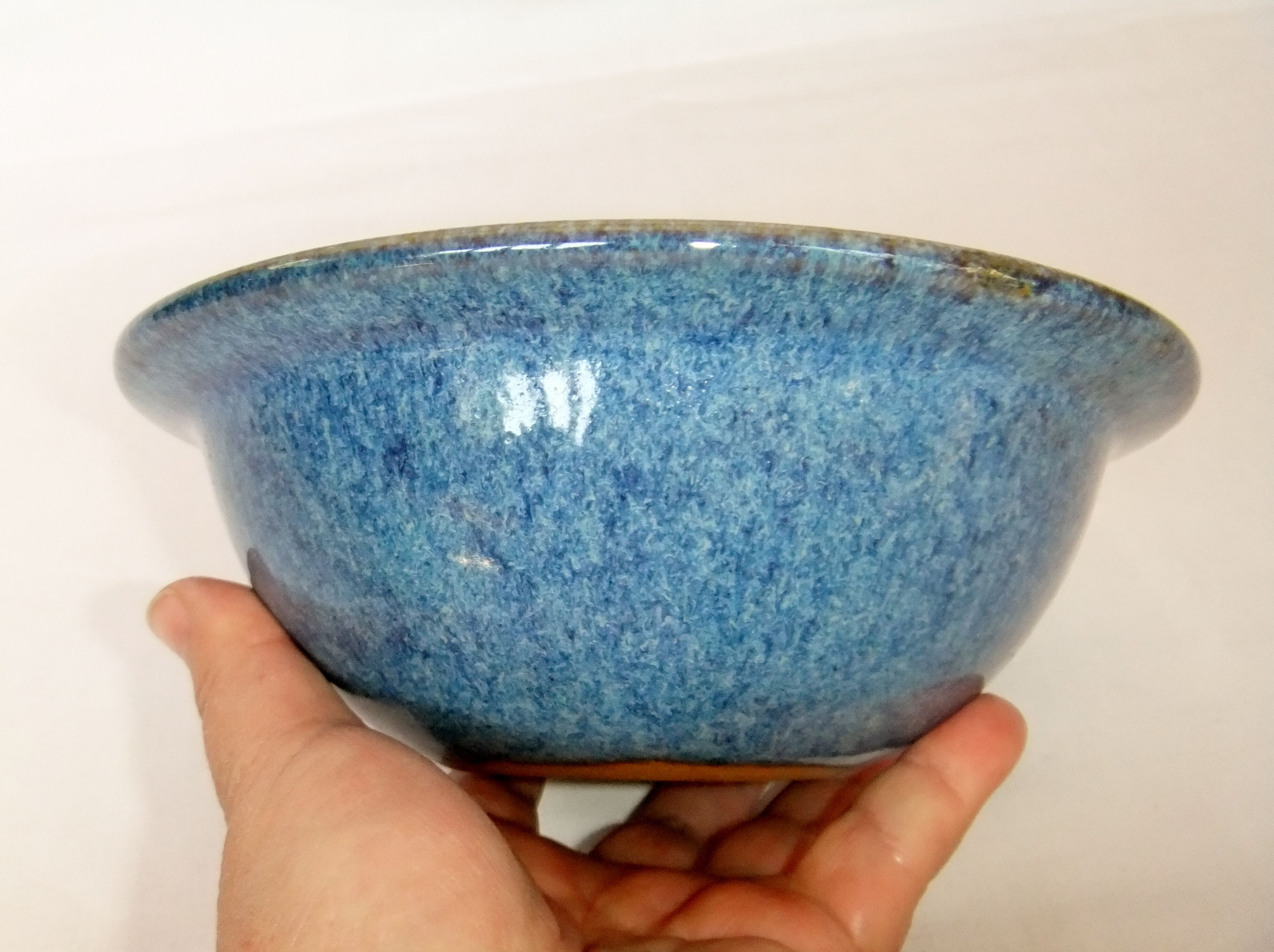 Cup jatte ceramic salad bowl shades of blue bowl flat cup