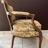 Pair of convertible armchairs, Lous XV style bergères