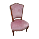 Chaise basse en velours rose