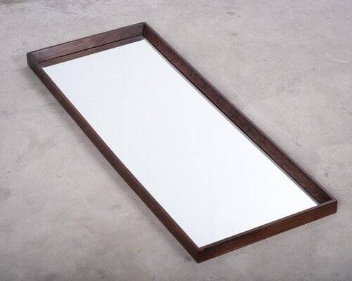 Long Rosewood Wall Mirror, Denmark, 1960s
