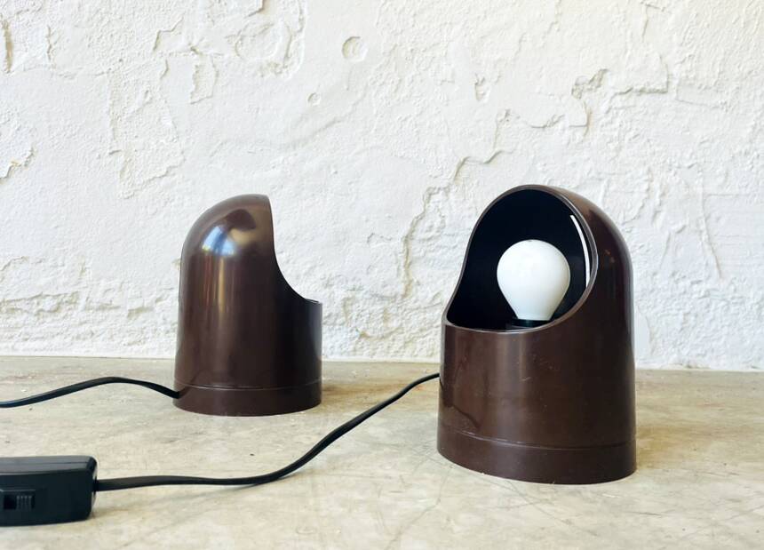 Ensemble de deux lampes de table ou murales, années 1960.